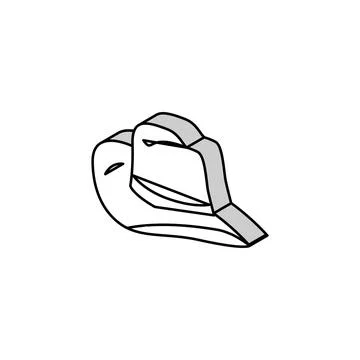 Cowboy hat cap isometric icon vector illustration Stock Illustration