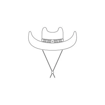 Cowboy hat. flat vector icon Stock Illustration