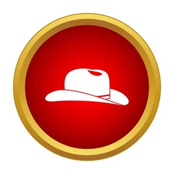 Cowboy hat icon displaying western style accessory Stock Illustration