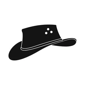 Cowboy hat icon, simple style Stock Illustration