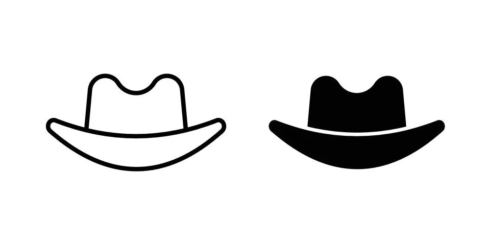 Cowboy hat icon for web projects Stock Illustration