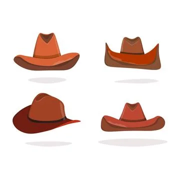 Cowboy hat isolated element. Vector drawing illustration for icon, game Stock Illustration