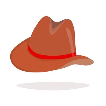 Cowboy hat isolated element. Vector drawing illustration for icon, game Stock Illustration