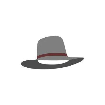 Cowboy hat isolated flat vector illustration Stock Illustration