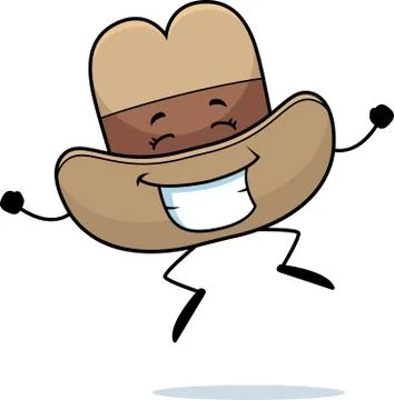 Cowboy Hat Jumping Stock Illustration