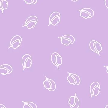 Cowboy hat line vector seamless pattern Stock Illustration