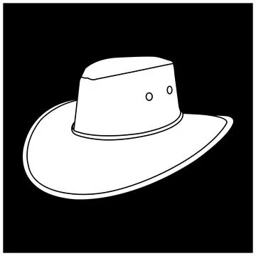 Cowboy hat  logo design Stock Illustration