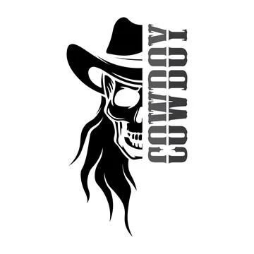 Cowboy hat logo icon vector design template Stock Illustration