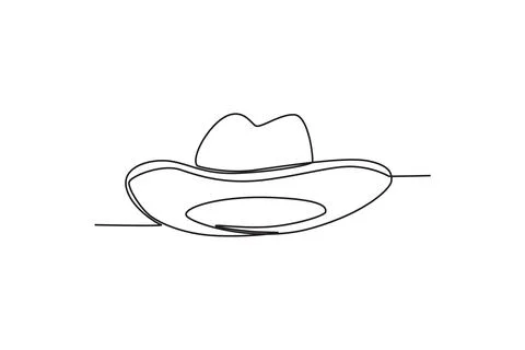 A cowboy hat with an old design Stock Illustration
