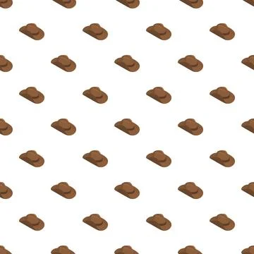 Cowboy hat pattern creating a seamless western background Stock Illustration