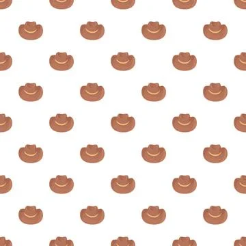 Cowboy hat pattern representing wild west culture Stock Illustration