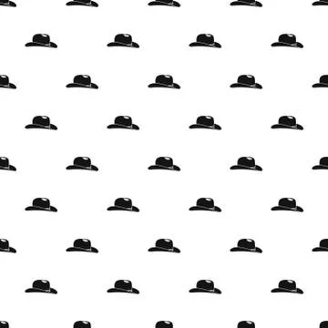 Cowboy hat pattern, simple style Stock Illustration