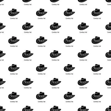 Cowboy hat pattern vector seamless 스톡 일러스트
