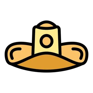 Cowboy hat protecting from sun while riding horse in wild west Stock Illustration