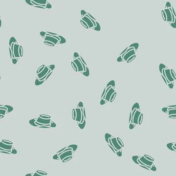 Cowboy hat redneck glyph vector seamless pattern Stock Illustration