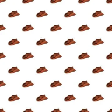 Cowboy hat seamless pattern creating western background Stock Illustration