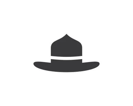 Cowboy hat symbol vector icon Stock Illustration