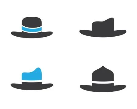 Cowboy hat symbol vector icon Stock Illustration