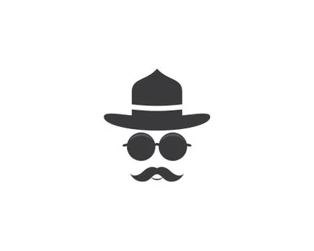 Cowboy hat symbol vector icon Stock Illustration