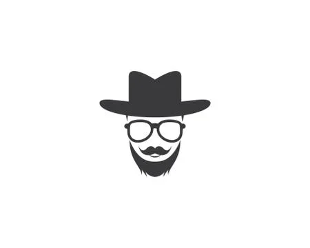 Cowboy hat symbol vector icon Stock Illustration
