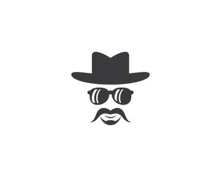 Cowboy hat symbol vector icon Stock Illustration
