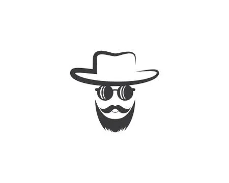 Cowboy hat symbol vector icon Stock Illustration