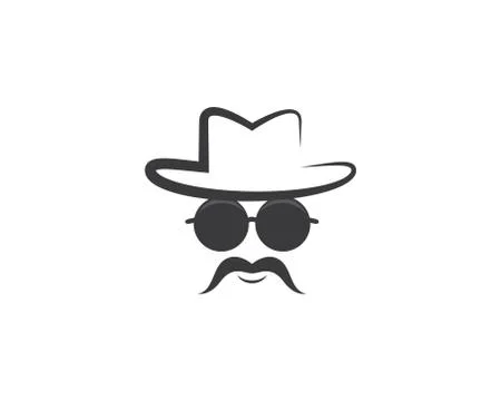 Cowboy hat symbol vector icon Stock Illustration