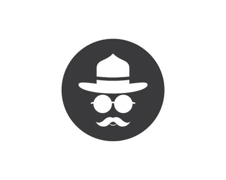 Cowboy hat symbol vector icon Stock Illustration