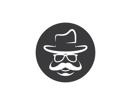 Cowboy hat symbol vector icon Stock Illustration