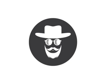 Cowboy hat symbol vector icon Stock Illustration