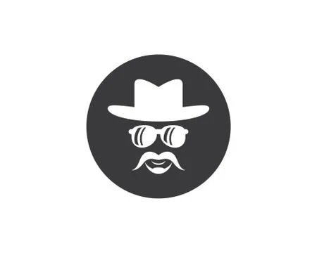 Cowboy hat symbol vector icon Stock Illustration