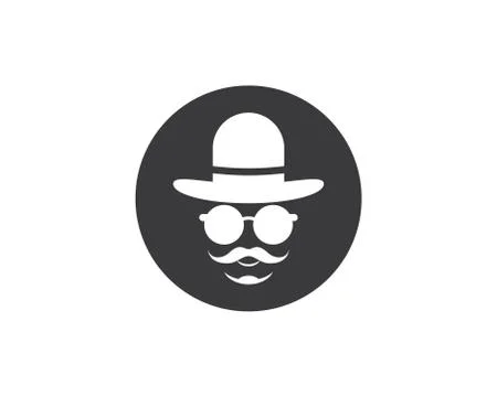 Cowboy hat symbol vector icon Stock Illustration