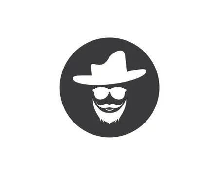 Cowboy hat symbol vector icon Stock Illustration