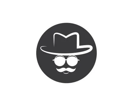 Cowboy hat symbol vector icon Stock Illustration
