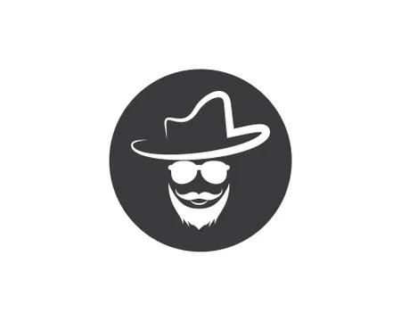 Cowboy hat symbol vector icon Stock Illustration