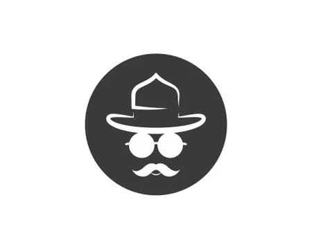 Cowboy hat symbol vector icon Stock Illustration