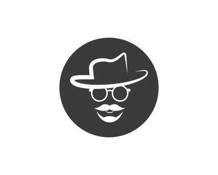 Cowboy hat symbol vector icon Stock Illustration