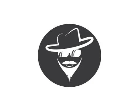 Cowboy hat symbol vector icon Stock Illustration