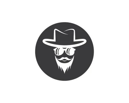 Cowboy hat symbol vector icon Stock Illustration