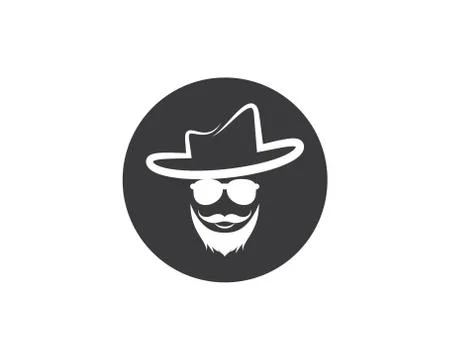 Cowboy hat symbol vector icon Stock Illustration