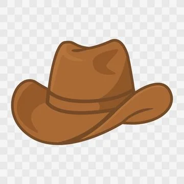 Cowboy hat vector on checkered background Stock Illustration