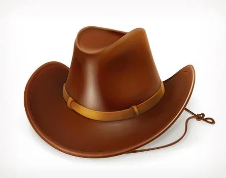 Cowboy hat, vector icon Stock Illustration