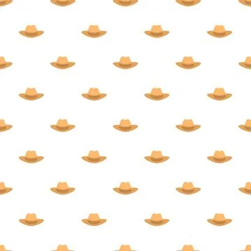 Cowboy hat western seamless pattern background Illustrazione stock