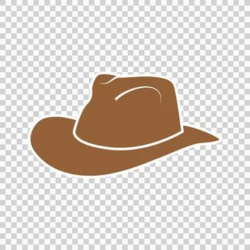 Cowboy hat western vector icon. Sheriff cowboy cartoon icon illustration Stock Illustration