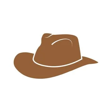 Cowboy hat western vector icon. Sheriff cowboy cartoon Stock Illustration