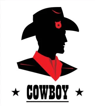 COWBOY HEAD Stock Illustration