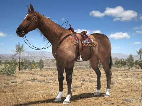 Cowboy Horse 3D Model