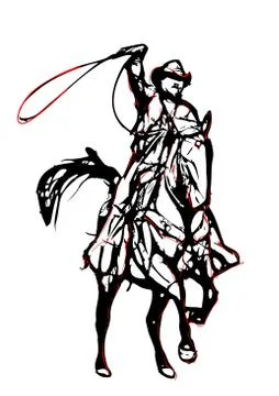 Cowboy illustration Stock Illustration