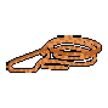 Cowboy lasso pixel art vector illustration Illustrazione stock