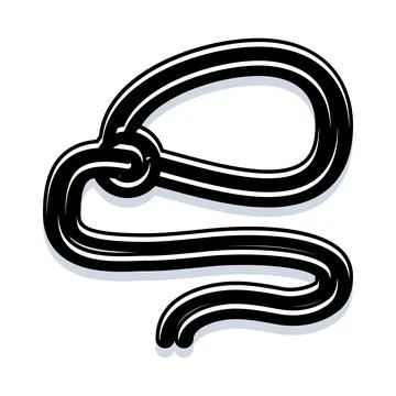Cowboy lasso rope forming loop and knot Illustrazione stock